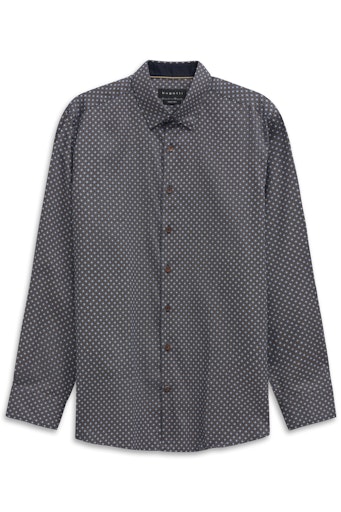 Bugatti Diamond Print Shirt  - Navy