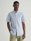 Gant Regular Fit Striped Cotton Linen Short Sleeve Shirt-Casual shirts-Gant-Blue-S-Diffney Menswear