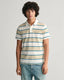 Gant Striped Piqué Polo Shirt-Tops-Gant-Beige-S-Diffney Menswear