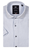 Giordano Front Short Sleeve Cutaway Double Face Stripe Shirt
