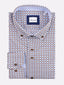 Marnelli Diamond Print Cotton Shirt-Casual shirts-Marnelli-Blue-S-Diffney Menswear