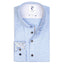 R2 Blue Pied de Poule 2 Ply Print Cotton Shirt-Casual shirts-R2-Blue-38-Diffney Menswear
