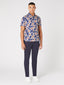 Remus Uomo Short Sleeve Floral Print Casual Shirt-Casual shirts-Remus Uomo-Navy-S-Diffney Menswear