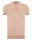 Remus Slim Fit Knitted Cotton Short-Sleeve Polo-Tops-Remus Uomo-Pink-S-Diffney Menswear