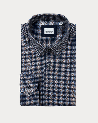 Marnelli Sartoria Patterned Long-Sleeve Casual Shirt