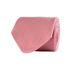 Amanda Christensen Plain Jacquard Silk Tie-Ties-Amanda Christensen-Red-One-Diffney Menswear