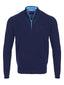 André Paris Cotton Half-Zip Knit-Knitwear-Andre-Navy-M-Diffney Menswear