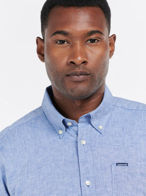 Barbour Nelson Tailored Shirt-Casual shirts-Barbour-Blue-M-Diffney Menswear