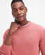 Barbour Pima Cotton Crew Neck Sweater-Knitwear-Barbour-Pink-M-Diffney Menswear