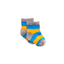 Blue & Orange Stripe Bamboo Sock (seamless toe)