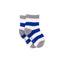 Blue & White Stripe Bamboo Sock (seamless toe)