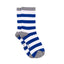 Blue & White Stripe Bamboo Sock (seamless toe)