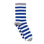 Blue & White Stripe Bamboo Sock (seamless toe)