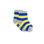 Blue & Yellow Stripe Bamboo Sock (seamless toe)