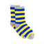 Blue & Yellow Stripe Bamboo Sock (seamless toe)