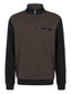 Bugatti Contrast Sleeve Half-Zip Knit