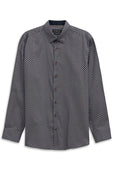 Bugatti Diamond Print Shirt  - Navy
