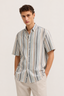 Bugatti Short Sleeve Striped Shirt