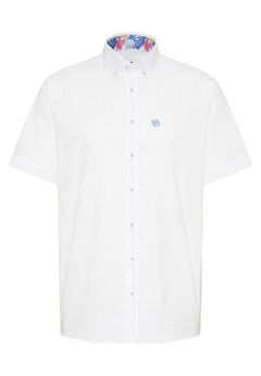 Bugatti Short Sleeved Floral Detail Shirt