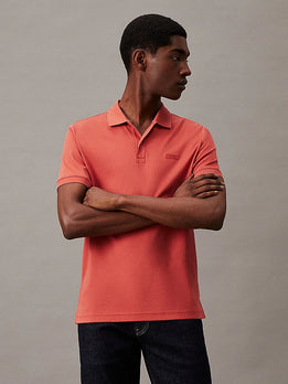 Calvin Klein Slim Smooth Cotton Polo Shirt-Tops-Calvin Klein-Baked Apple-S-Diffney Menswear
