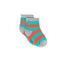 Christmas Green & Red Stripe Bamboo Sock (seamless toe)