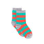 Christmas Green & Red Stripe Bamboo Sock (seamless toe)
