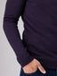 Diffney Half Zip Merino Wool Mix Sweater - Purple