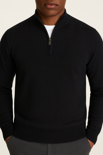 Diffney 2-Ply Merino Wool Mix Half-Zip Sweater