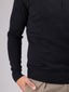 Diffney Half Zip Merino Wool Mix Sweater - Charcoal