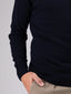 Diffney Half Zip Merino Wool Mix Sweater - Navy
