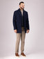 Diffney Navy Wool Rich Overcoat