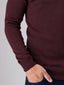 Diffney Wool Mix Crew Knit - Wine