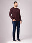 Diffney Wool Mix Crew Knit - Wine