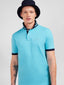 Eden Park Contrast Collar Polo-Tops-Eden Park-Turquoise-S-Diffney Menswear