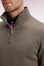 Eden Park Cotton Fleece Zip-Up Sweatshirt With A Stand-Up Collar