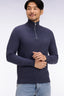 Eden Park Cotton Quarter-Zip Trucker Neck Sweater
