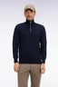 Eden Park Cotton Quarter-Zip Trucker Neck Sweater