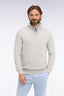 Eden Park Cotton Quarter-Zip Trucker Neck Sweater