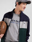 Eden Park Regular Fit Cotton Blend Colorblock Zip Sweatshirt