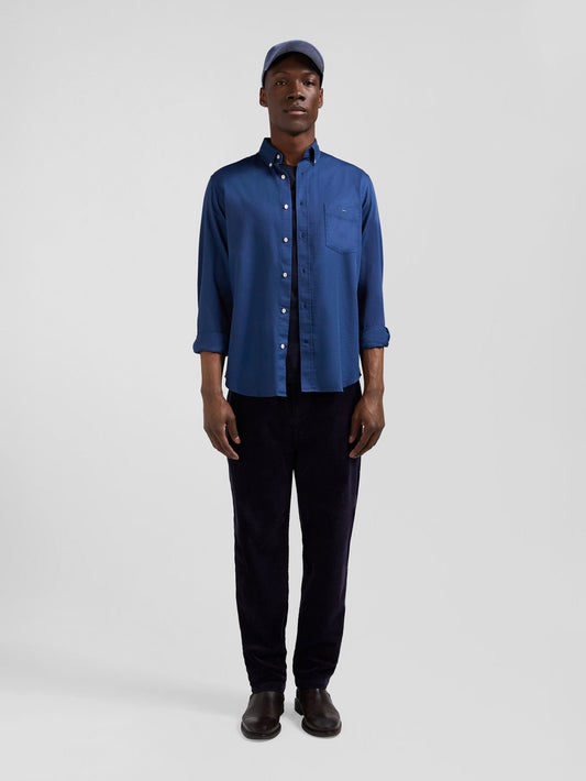 Eden Park Regular Fit Plain Cotton Pique Shirt