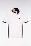 Eden Park Slim Fit Cotton Polo with Navy Contrast Panels