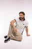 Eden Park Slim Fit Cotton Polo with Navy Contrast Panels