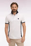Eden Park Slim Fit Cotton Polo with Navy Contrast Panels