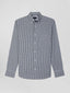 Eden Park Two-Tone Checked Cotton Poplin Shirt