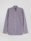 Eden Park Two-Tone Checked Cotton Poplin Shirt