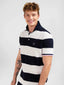 Eden Park White Striped Polo-Tops-Eden Park-White-S-Diffney Menswear