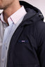 Eden Park Windbreaker In Navy Mixed Nylon With Integrated Hood
