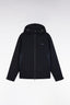 Eden Park Windbreaker In Navy Mixed Nylon With Integrated Hood