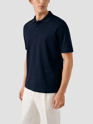 Eton Filo Di Scozia Solid Piqué Polo T-Shirt