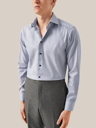 Eton Fine Striped Signature Twill Shirt-Formal shirts-Eton-Blue-39-Diffney Menswear